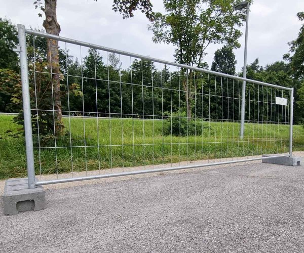 Halbhoher Bauzaun 350 cm x 120 cm – Verzinkt, stabil & langlebig