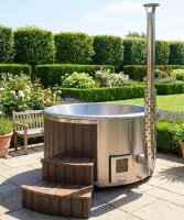Hot Tub Badefass mit Spa Funktion / Sprudelfunktion für 4-6 Personen 200cm
