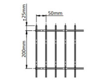 Doppelstabmatte 8/6/8 2,5m x 0,83m RAL7016 Anthrazit