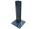 Bodenplatte Adapter 4-loch 150x150x8mm RAL7016 für Zaunpfosten