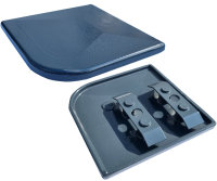 Aluminium Pfostenkappe mit Überstand für Eckzaunpfosten Torpfosten 60 x 60 mm Anthrazit RAL7016