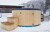 Hot Tub Badefass mit externem Edelstahlofen –...