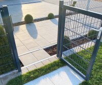 Premium Gartentür Zauntür 1-flügelig 1,25m für Zaunhöhe 1,43m Anthrazit