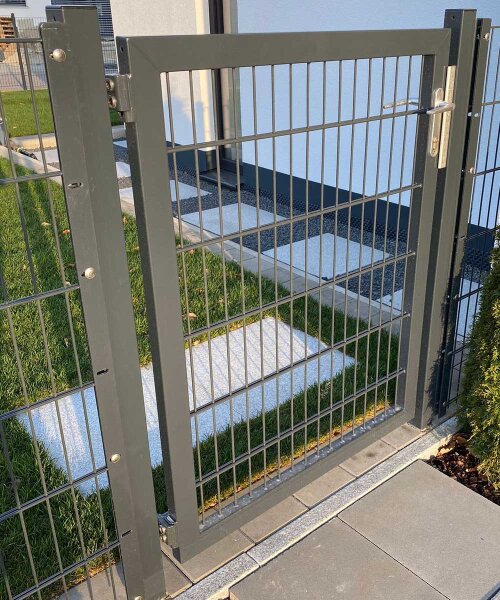 Premium Gartentür Zauntür 1-flügelig 1,50m für Zaunhöhe 0,83m Anthrazit