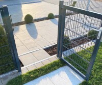 Premium Gartentür Zauntür 1-flügelig 1,50m für Zaunhöhe 1,83m Anthrazit