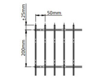 Doppelstabmatte 6/5/6 2,5m x 0,83m RAL6005 Grün