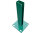 Bodenplatte Adapter 4-loch 150x150x8mm RAL6005 grün für Zaunpfosten