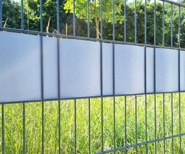 Sichtschutz Rolle RAL7040 Grau 26m für Doppelstabmattenzaun