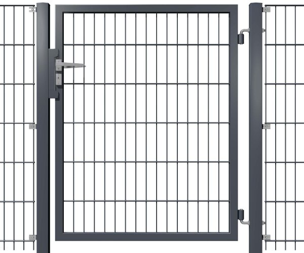 LIGHT Gartentür Zauntür 1-flügelig 1m für Zaunhöhe 1,43m Anthrazit